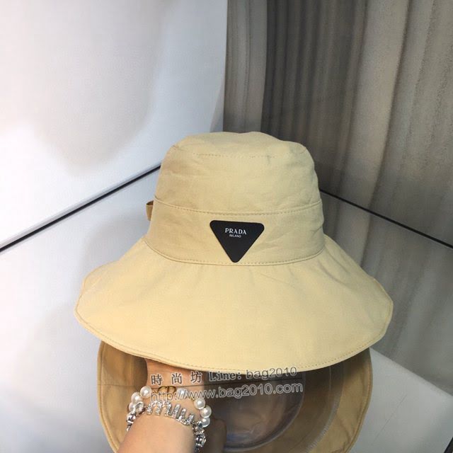Prada新品女士帽子 普拉達大帽檐漁夫帽遮陽帽  mm1249